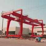 Shipyard Q235 Shipping Container Gantry Crane Shot Blasting