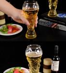 Drinking Glass Clear Beer Glass Cup 16oz Qatar World Cup Trophy Shaped