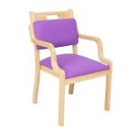 Banquet Fixed Comfortable Wooden Restaurant Chair With Colorful Fabric