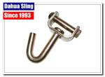Welded Double Ratchet Strap J Hook , Tow Strap Hooks 6mm / 7mm