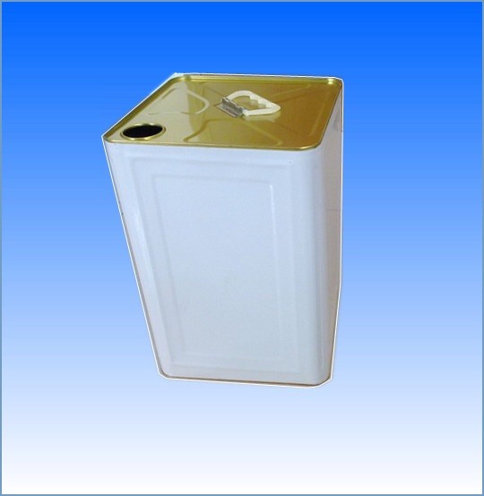ISO 20 Litre Empty Paint Bucket 0.43mm Square Metal Bucket With Lid