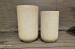 Fiber Clay Round Planter in Modern Fiber Cement Pot for Any Spac