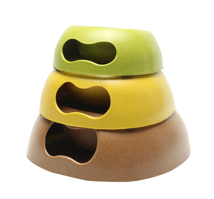 High Polish Finish Bamboo Pet Bowl Bamboo Dog Feeder With Non Skid Design