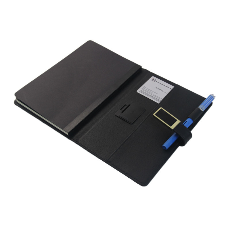 Custom LED Logo PU Leather Notebook For Business Office Usage