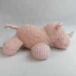 Customized PP Cotton Stuffed Animal Toys Plush Little Pink Rhinoceros