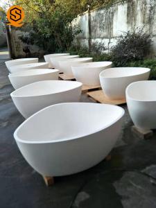 Quality Corian Artificial Stone Oval Triangle Shaped Bathtub Easy Repairable wholesale
