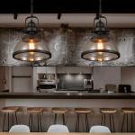 Vintage Industrial glass Pendant Lights Loft iron antique Hanging Lamp(WH-GP-89)