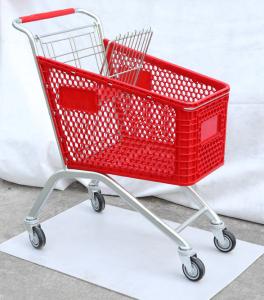 Quality HDPP Material Grocery Shopping Cart , Plastic Shopping Trolley On Wheels wholesale