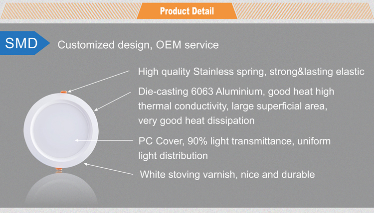 SMD 20w LED downlight manufacturing and supply