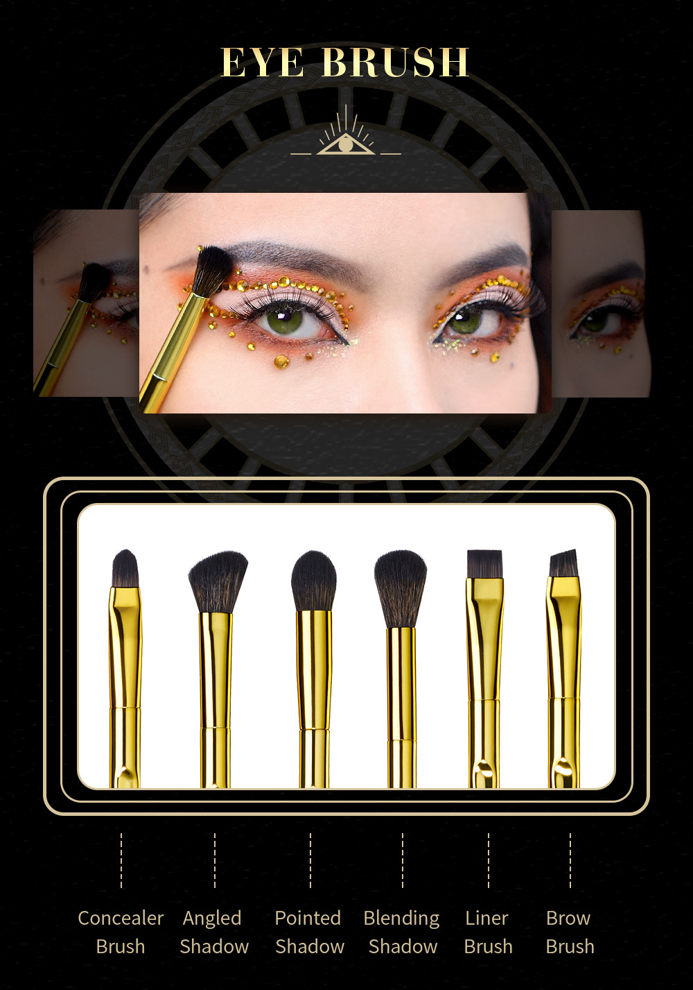 Jessup 10pcs Basic Makeup Brushes Set