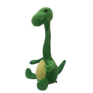 Quality 35cm Green Dinosaur Plush Toy Recording &amp; Speaking While Twisting Neck wholesale