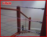 Steel Cable Stair VK75SC Aluminum Baluster Treed Beech Handrail 304 Stainless
