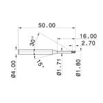 1.80mm 55HRC 2 Flute Cemented Carbide Ball Nose End Mill
