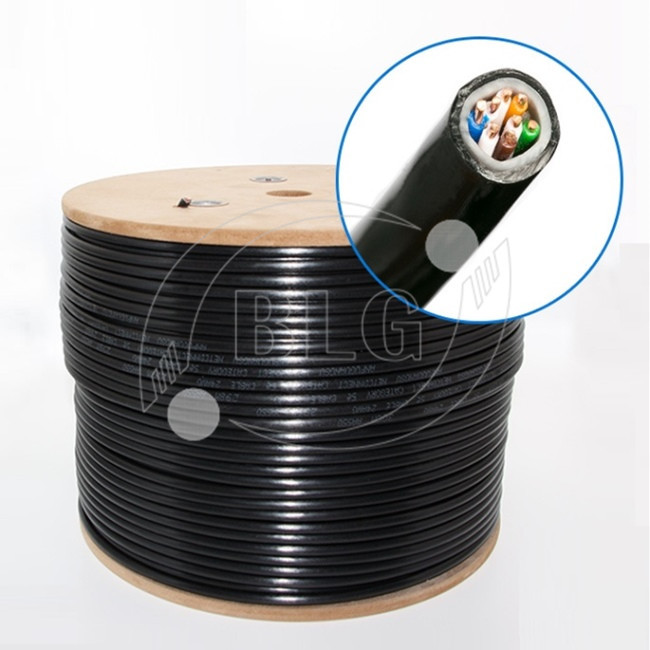 UV Resistant Cat5e Lan Cable , Full Copper Category 5e UTP Cable 8 Core