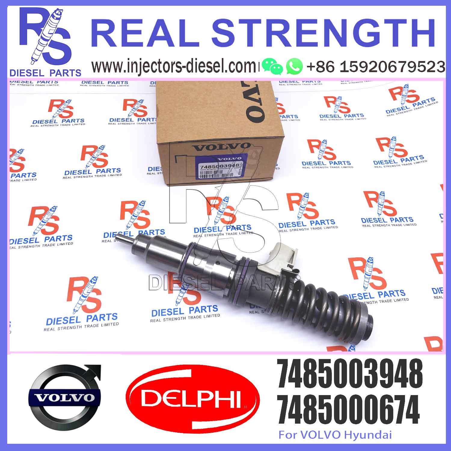 Diesel Engine Injector Assembly Common Rail Fuel Injector C56176TZ3 SN28484921 7485003948 for V-O-L-V