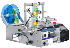 Quality Desktop Glass Round Tube Semi Automatic Bottle Labeler Machine 25mm-100mm wholesale