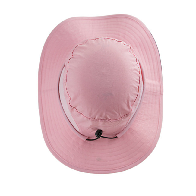 Unisex Custom Craft Silk Print Logo Fisherman Bucket Hat Leather Strap Buckle