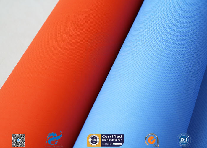 3732 Blue Silicone Coated Fiberglass Fabric Plain Weave High Temperature