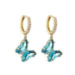 Cubic 18k gold plated hoop earrings