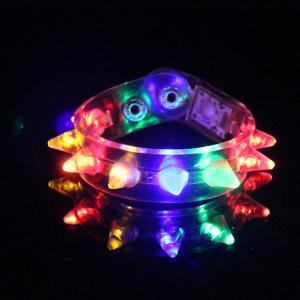 Quality Multi-Color Push Button Spike LED Bracelet For Concert,Carnivals, Sporting Events, Party wholesale