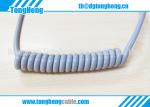 Glossy Gray Colour Long Flex Life TPU Coated Customized Coil Cable