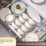 Home Hotel Restaurant Weddings Ceramic White Porcelain Plate Bowl Set Customized