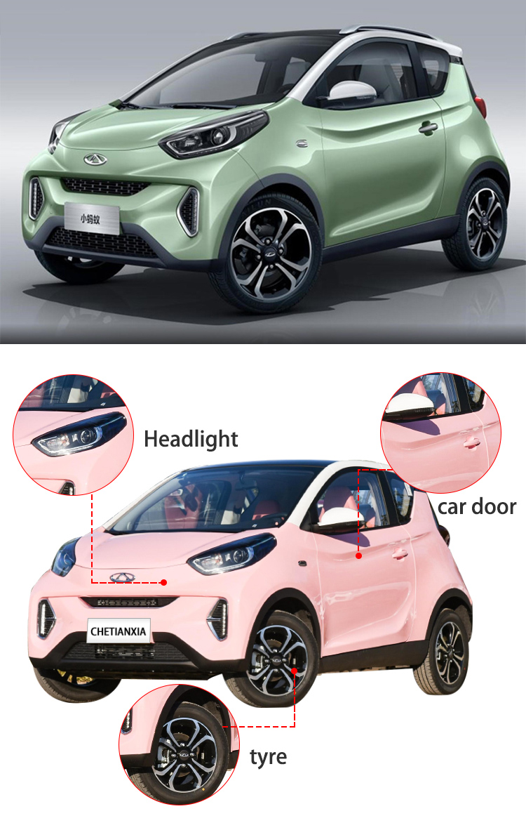 Chinese Cheap New Energy Vehicles Four Wheel Cars Chery Mini EV Electric Car