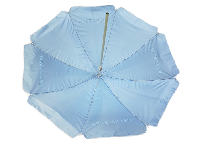 Advertising Windproof UV Beach Umbrella Standard Size Custom Printing