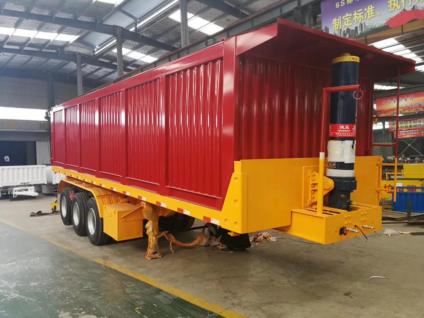 Truck Trailer 40 Cubic Meter Dump Tipper Semi Trailer with JOST or Yahua Landing Gear