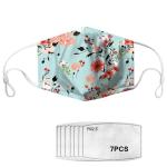 Flower Pattern Anti Pollution Printed Face Mask Washable