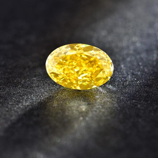 IGI Certificate CVD Loose Diamonds Oval Yellow Customizable Multi Size Diamond