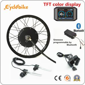 Quality 72v 5000W Electric Bike Kit Brushless Gearless Hub Motor With Batteries / TFT Color Display wholesale