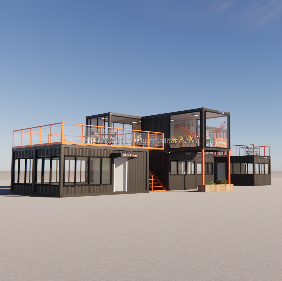 Affordable Beautiful House with Walls Multiple Combinations of 20ft Prefab Home Tiny Houses Container in Customized Color