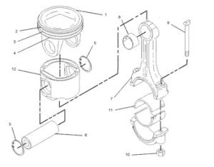 Quality 1077553 Crown A Engine 107-7553 Ring 6I497 Ring Piston Oil 4Mm Cylinder Liner 6I-497 wholesale