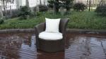 Outdoor Garden Brown PE Rattan Obelisk Chair With Aluminum Frame