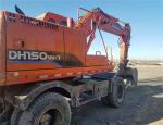 secondhand condition15t wheel excavator DH150W-7 wheel excavator/secondhand