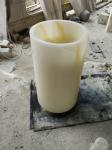 Water Resistant Countertop Sink Basin , Yellow Onyx Round Bathroom Sink