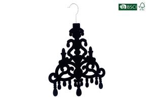Quality Betterall Hot Selling Black Color Tree Shape Velvet Hanger For Ties wholesale