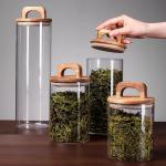capacity food grade empty round high borosilicate glass reusable food storage