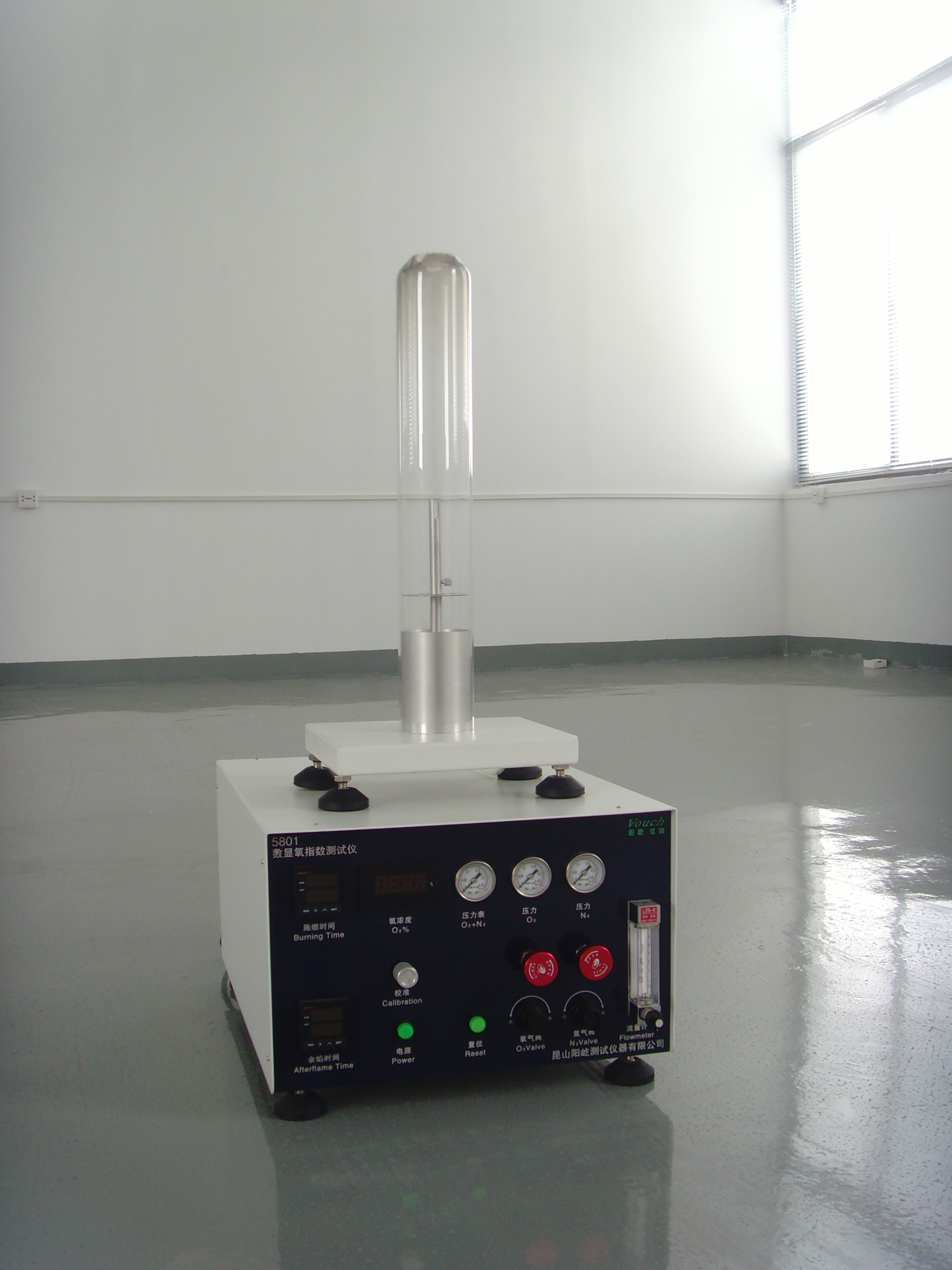 Plastic Textile Rubber Oxygen Index Apparatus Standard ISO4598-2 Fire Resistance Material Support
