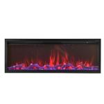 1040mm Linear Room Heater Built-In Electric Fireplace Classic Black Frame