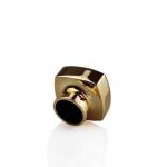 Luxurious Parfum Package Shiny Gold Electroplated Zinc Alloy Perfume Bottle Lid