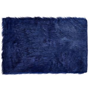 Quality Navy Colour Polyester Area Rugs / Faux Sheepskin Area Rug wholesale