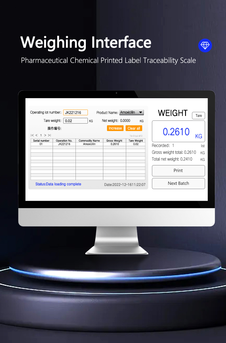 LCD Display Pharmaceutical Chemical Label Printing Device for 400mm*500mm Table Size