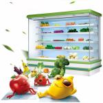 Hypermarket Vegetable / Meat Commercial Display Freezer