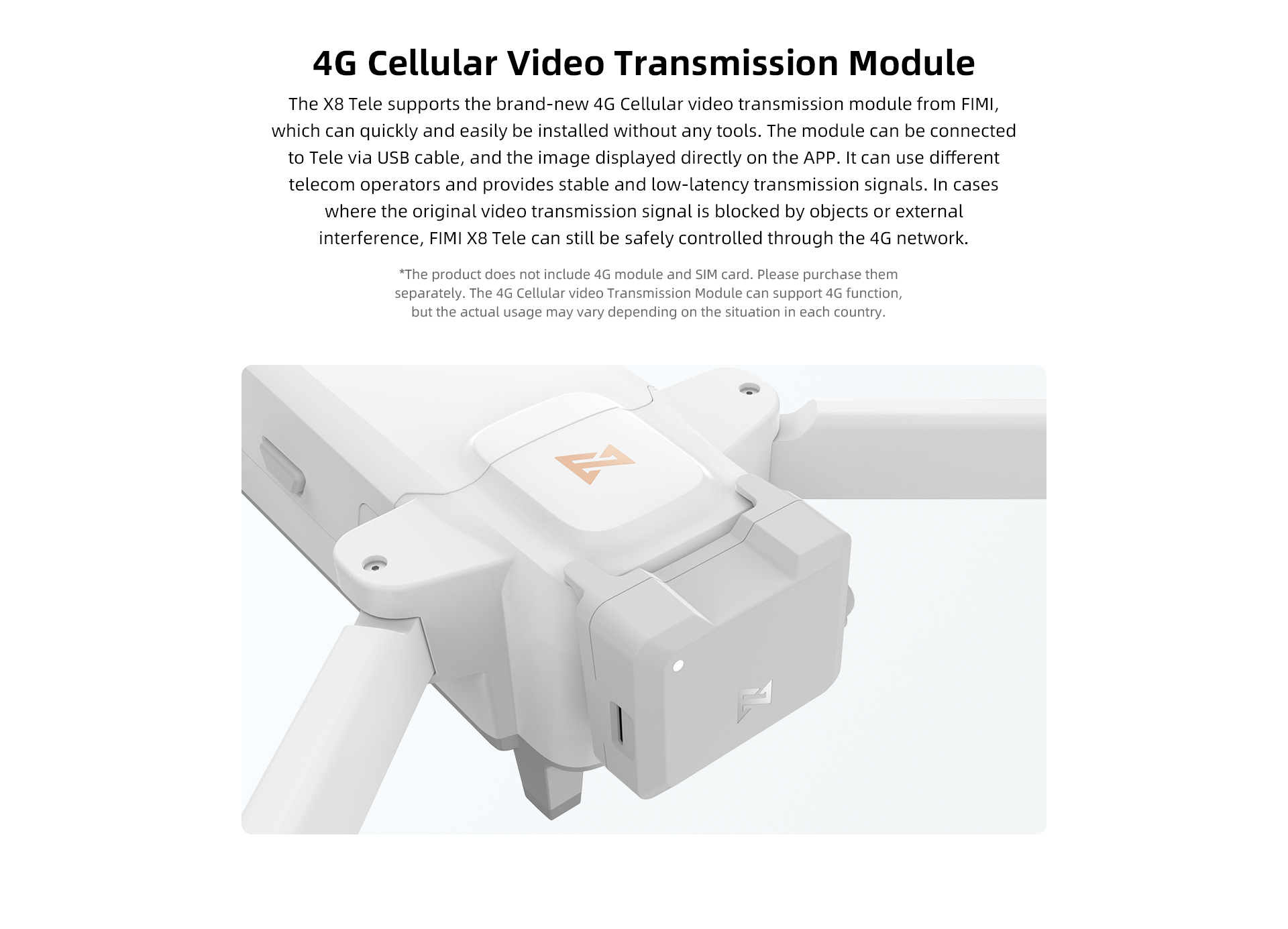 3-axis Gimbal Camera Drone Fimi X8 Tele 4k 60fps Brushless Motor for 37mins Flight Time