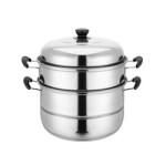 Best Selling Customized Logo 3 Layer induction 10-inch Stainless Steel Steamer