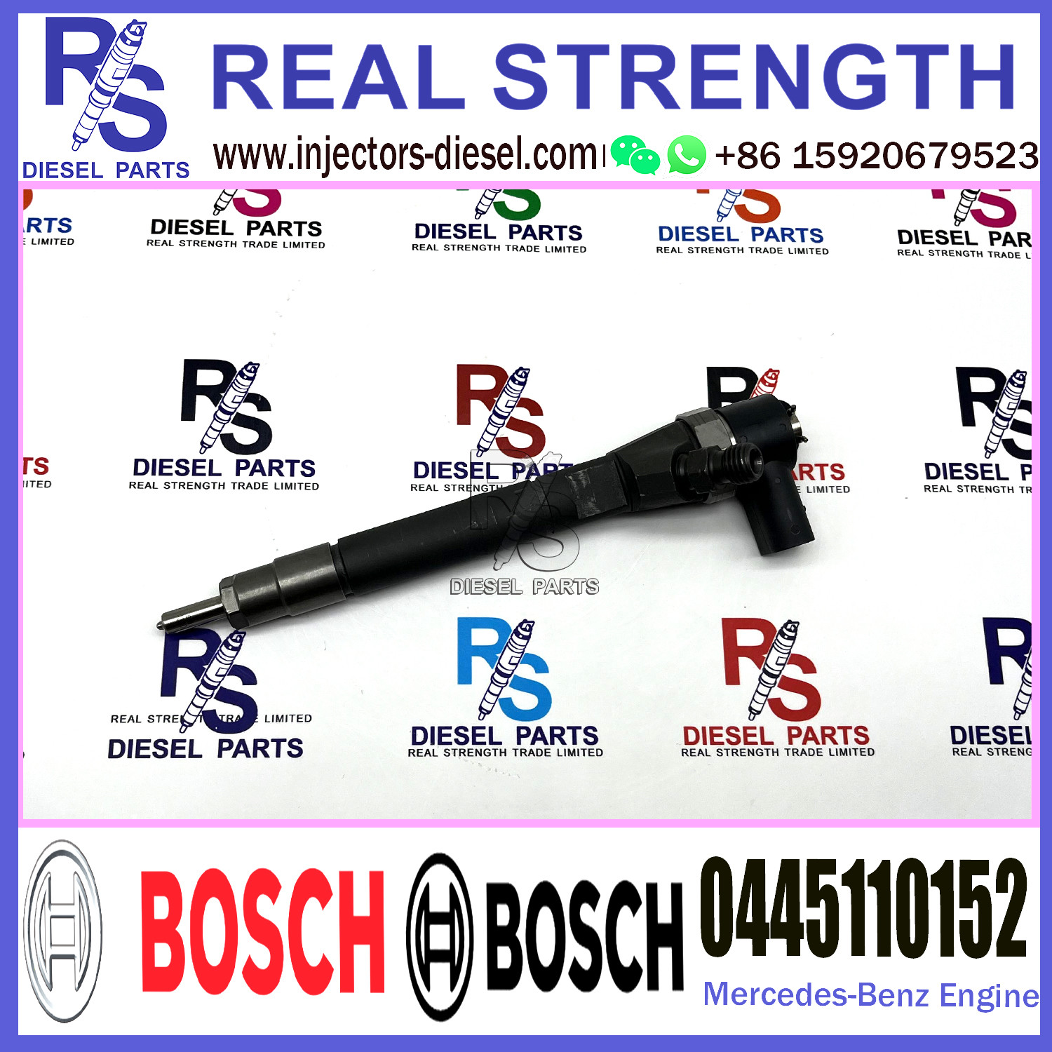 BOSCH 0445110152 Diesel Fuel Common Rail Injector 0445110151 A6120700287 0445110152 For Mercedes-Benz C30CDi Engine