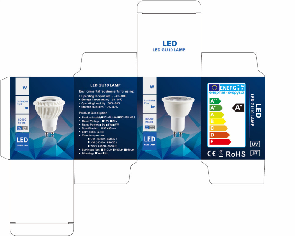 5W LED GU10 dimmable spotlight supply
