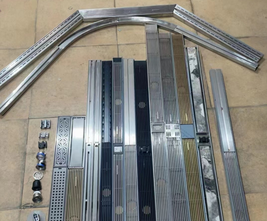 SUS304 Material Linear Strip Floor Drain Corrosion Resistance Linear Floor Drain